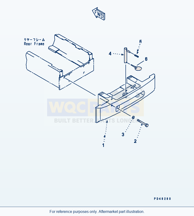Komatsu WA320-3 Counter Weight(#50001-) parts diagram