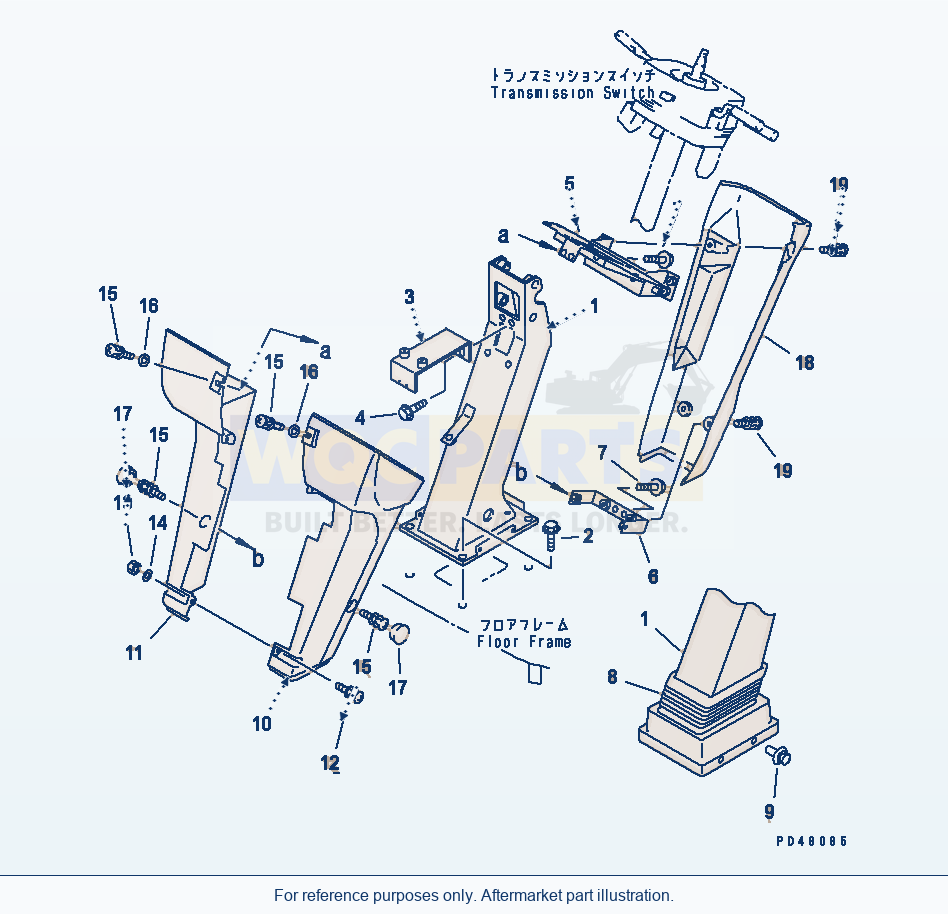 Komatsu WA320-3 Dashboard(#50001-) parts diagram