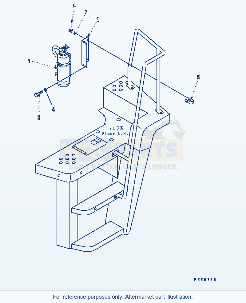 Komatsu WA320-3 Fire Extinguisher (Cold Terrain Spec.)(#50001-) parts diagram