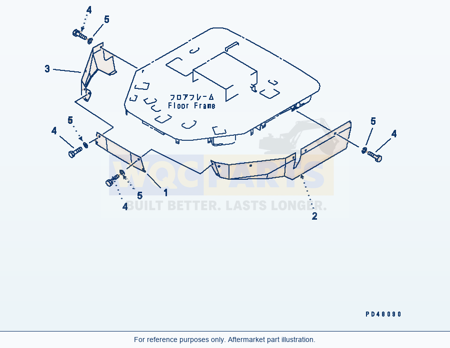 Komatsu WA320-3 Floor Cover (With Cab)(#50001-) parts diagram