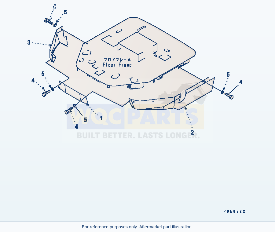 Komatsu WA320-3 Floor Cover (With Rops Cab)(#50001-) parts diagram