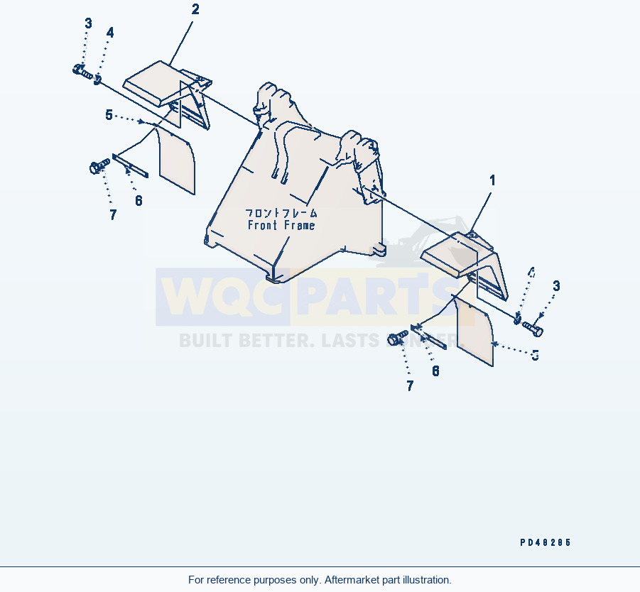Komatsu WA320-3 Front Fender(#50001-) parts diagram