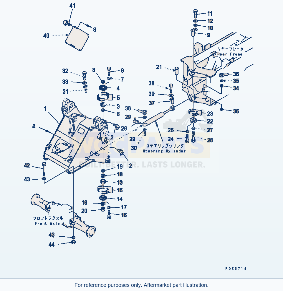 Komatsu WA320-3 Front Frame(#50001-) parts diagram