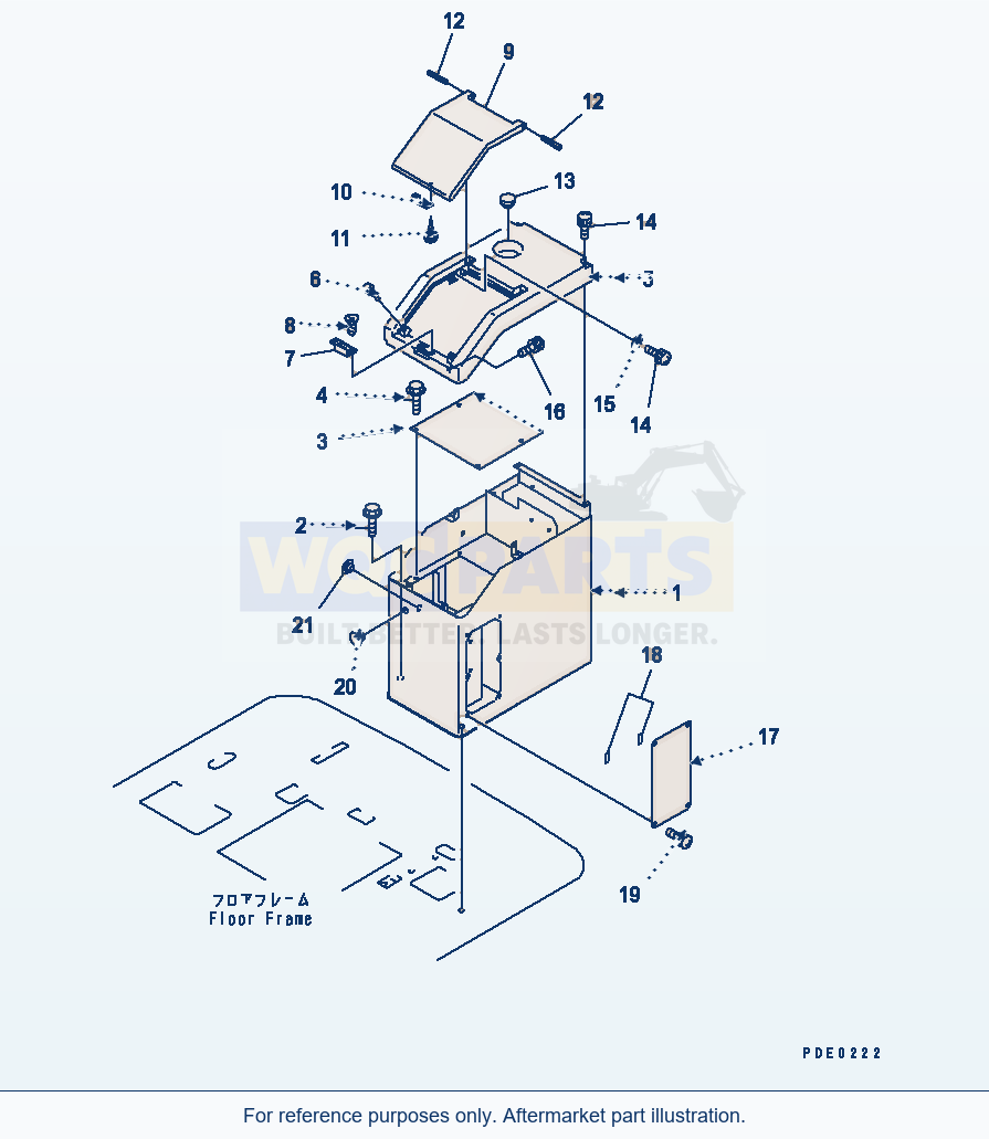 Komatsu WA320-3 L.H. Console Box(#50001-) parts diagram