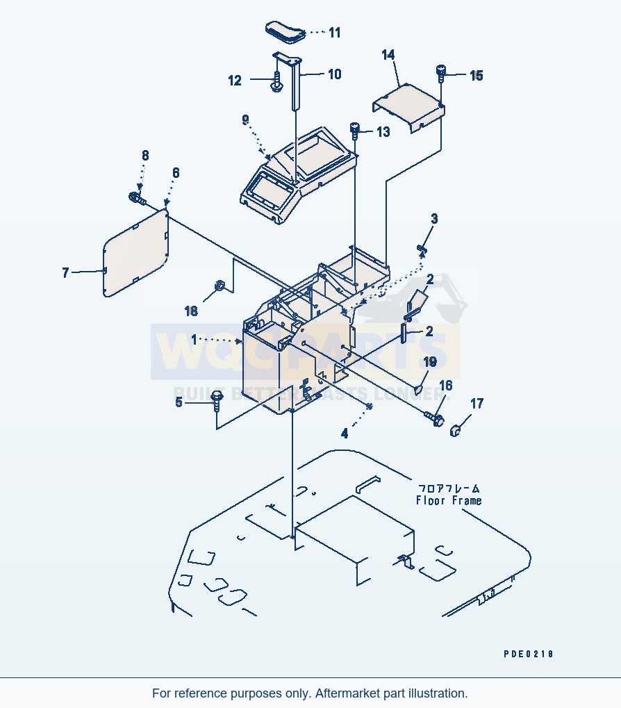 Komatsu WA320-3 R.H. Console Box(#50001-) parts diagram
