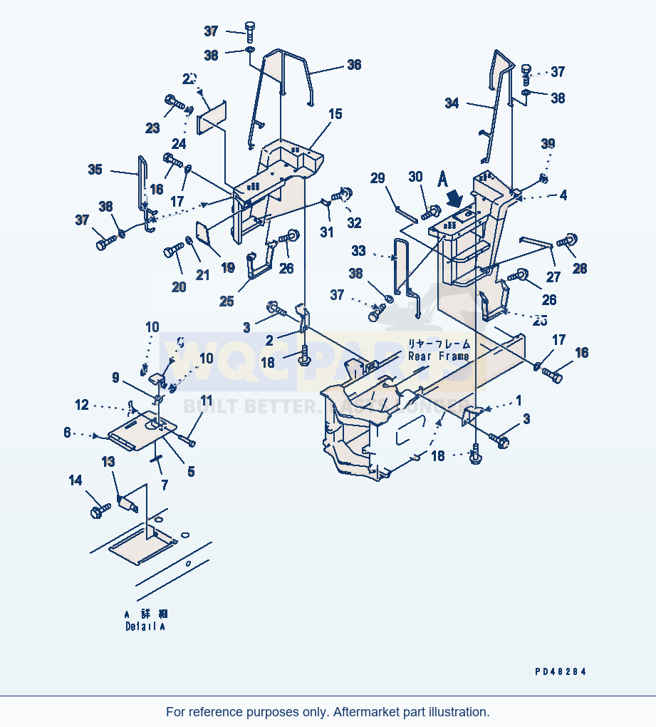 Komatsu WA320-3 Rear Fender And Ladder(#50001-) parts diagram