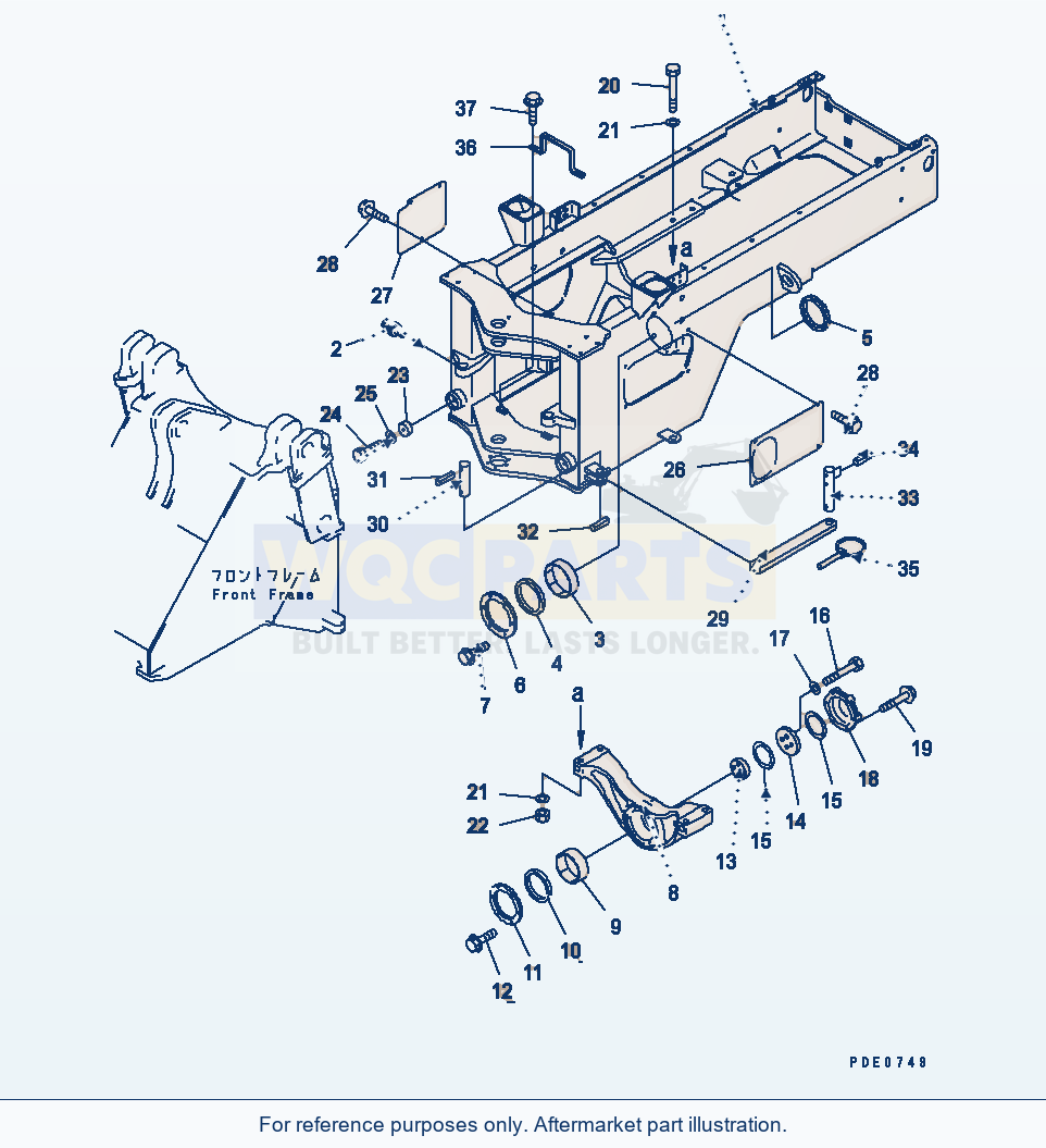 Komatsu WA320-3 Rear Frame (Cold Terrain Spec.)(#50001-) parts diagram
