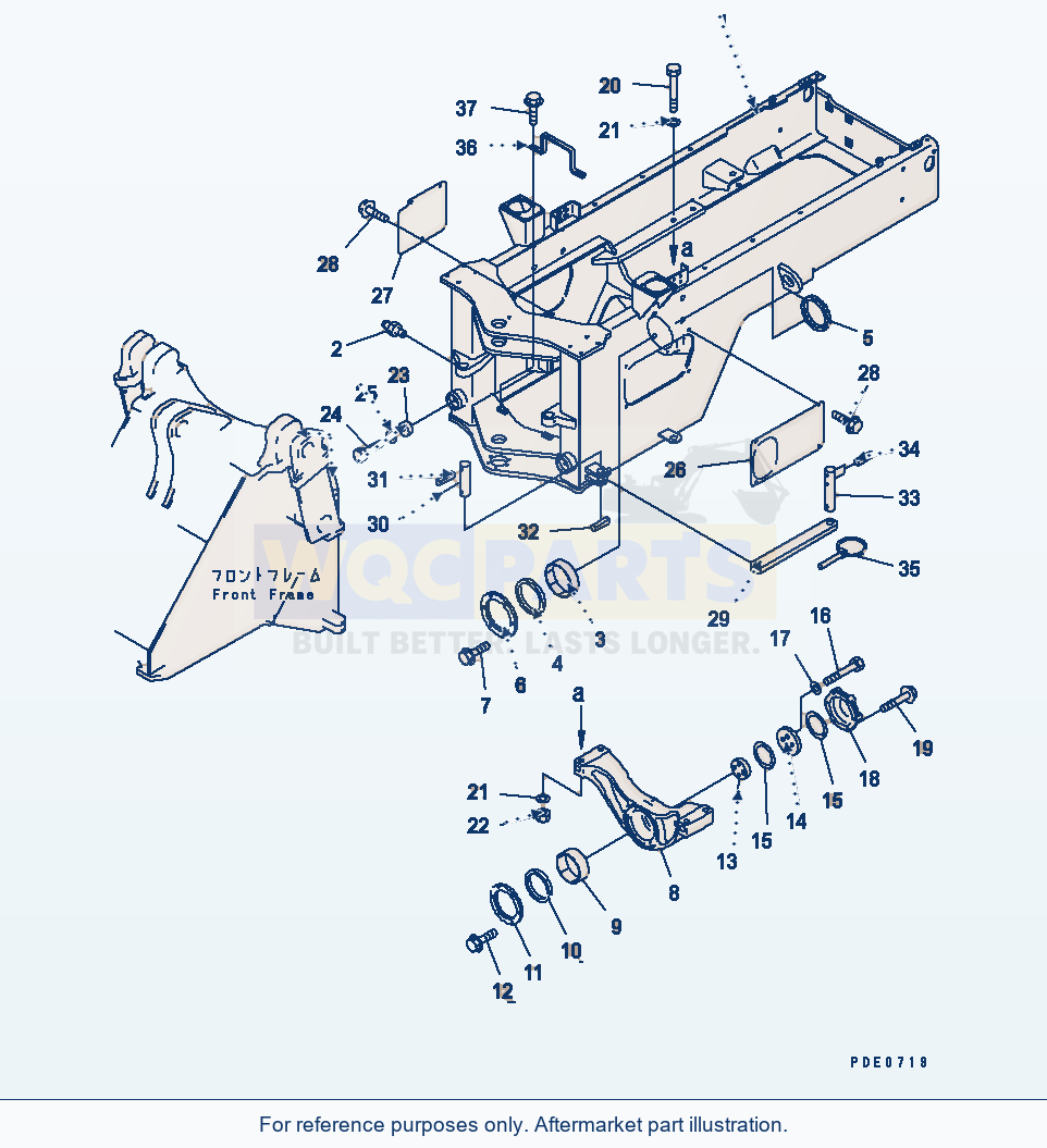Komatsu WA320-3 Rear Frame (With E.C.S.S.)(#50001-) parts diagram