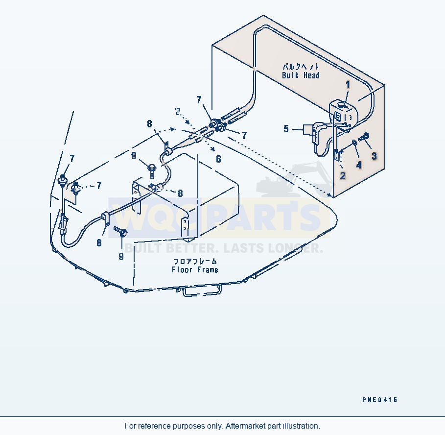 Komatsu WA320-3 Washer Tank(#50001-) parts diagram
