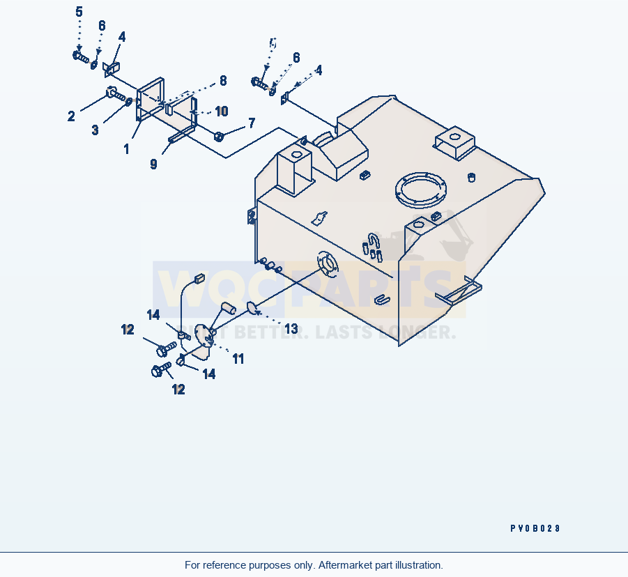Komatsu WA320-3 Fuel Tank (Strainer And Cover) parts diagram