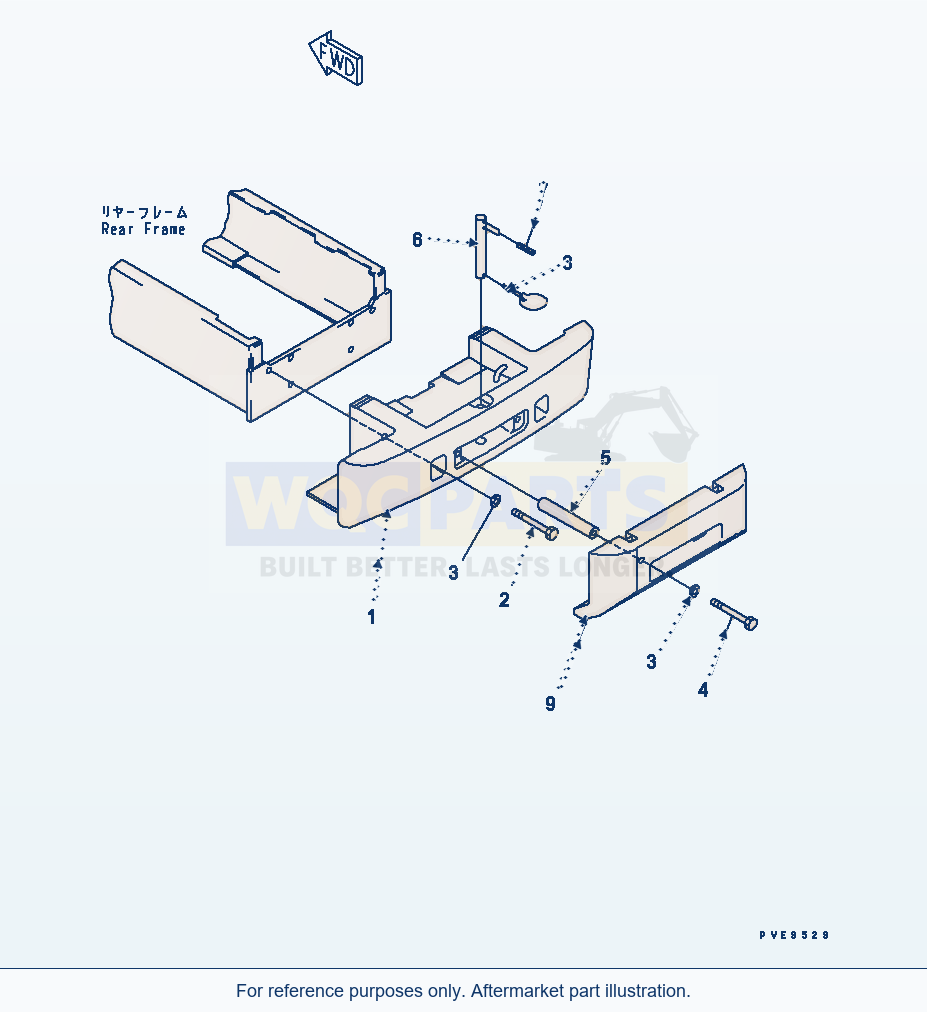 Komatsu WA320-3 Counter Weight (Additional) parts diagram