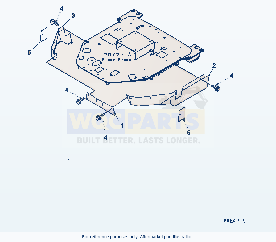 Komatsu WA320-3 Cover (For Floor Frame)(#53001-53999) parts diagram