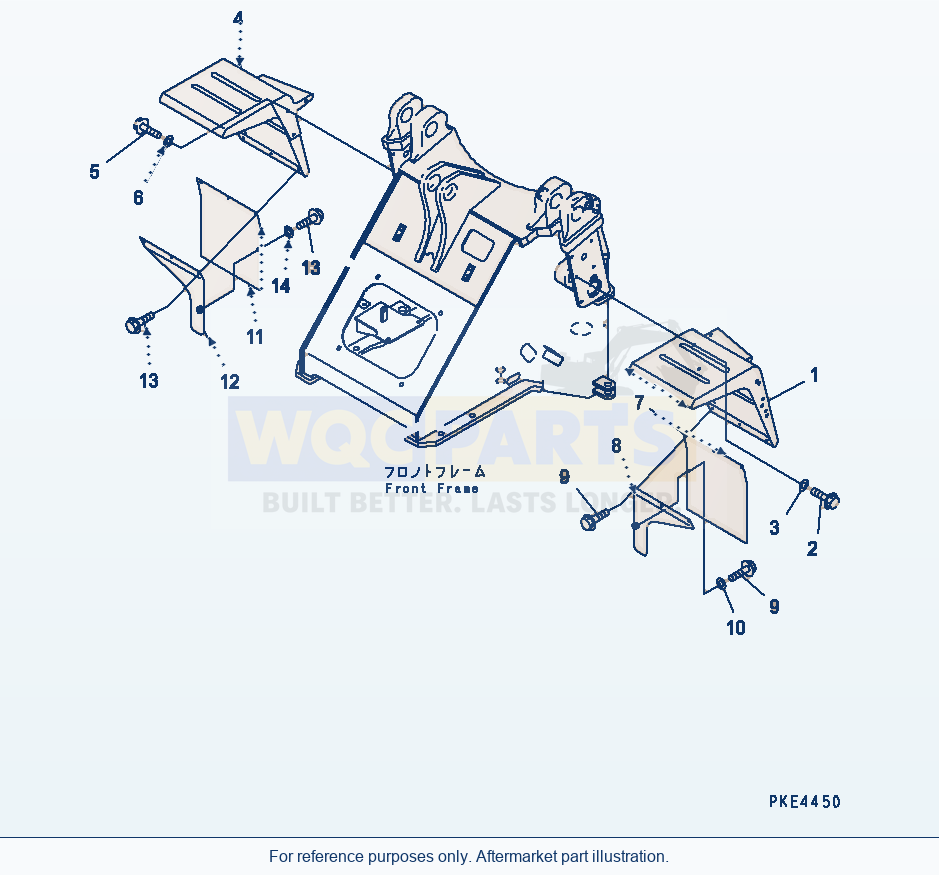 Komatsu WA320-3 Front Fender parts diagram