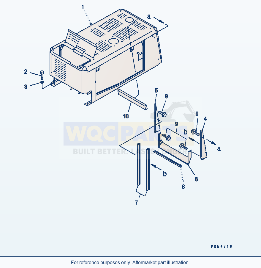 Komatsu WA320-3 Hood (Engine Hood And Mounting Parts)(#54001-) parts diagram
