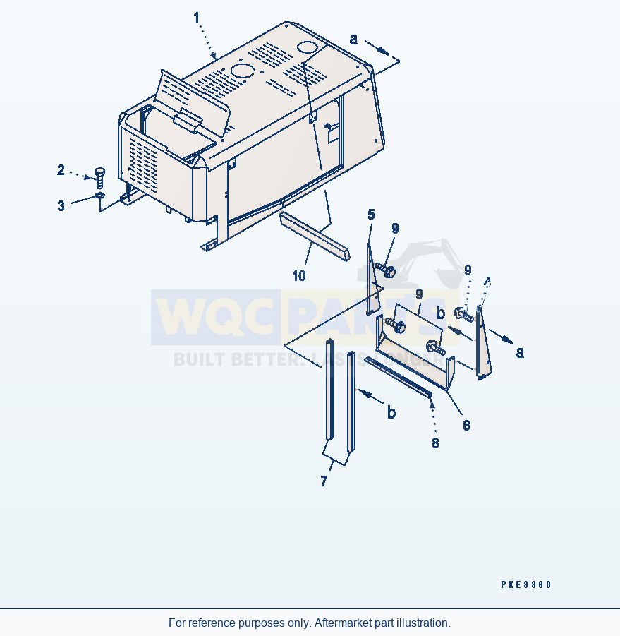 Komatsu WA320-3 Hood (Engine Hood And Mounting Parts) parts diagram