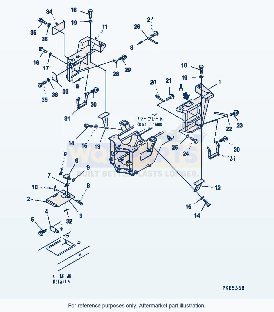 Komatsu WA320-3 Ladder(#53001-53999) parts diagram