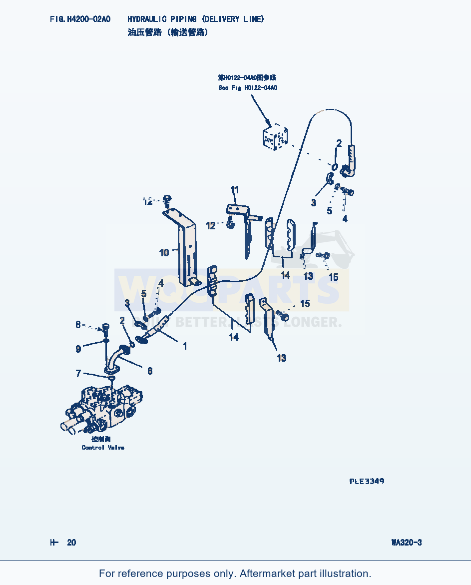 Komatsu WA320-3 Hydraulic Piping(Delivery Line) (|000151) parts diagram