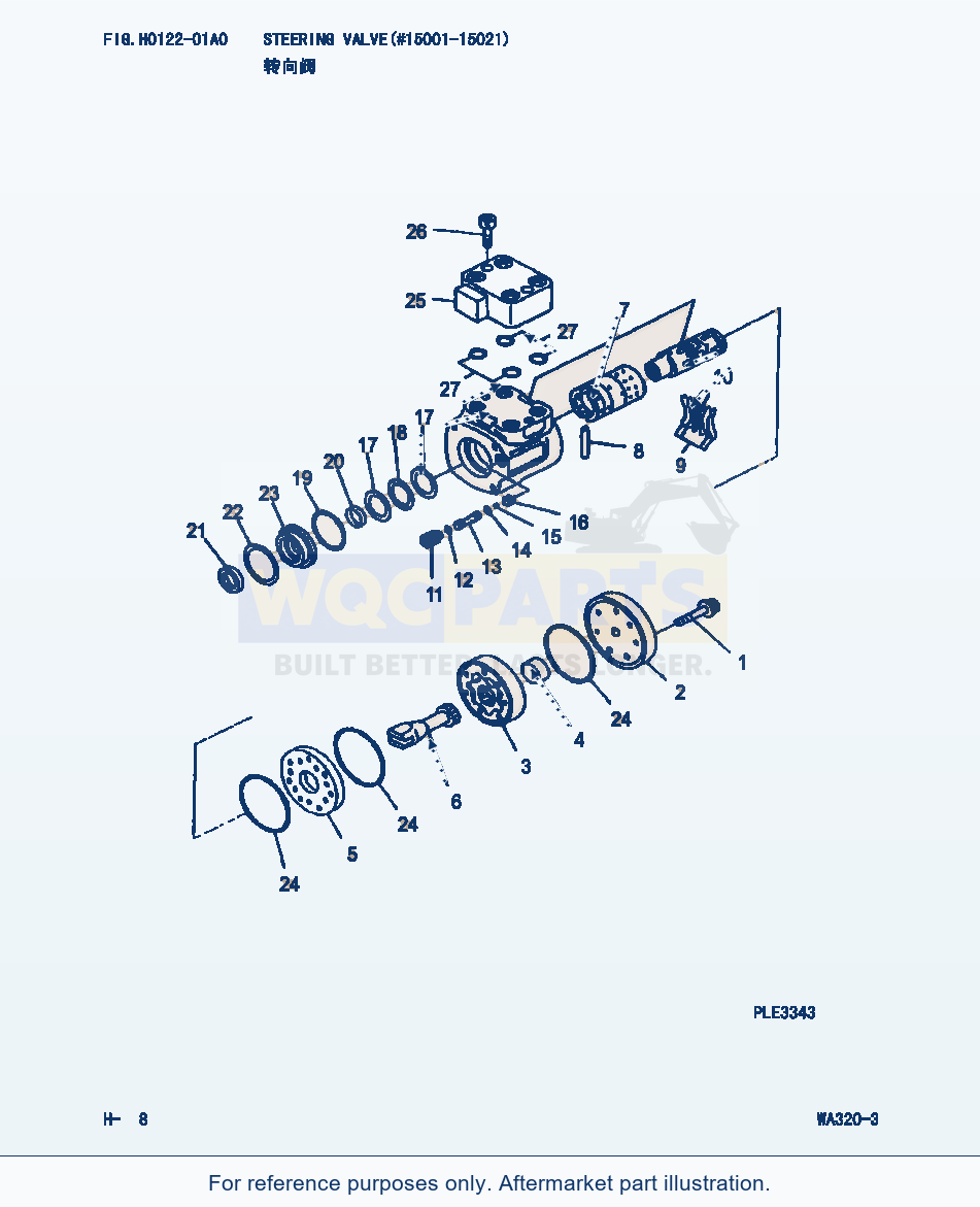 Komatsu WA320-3 Steering Valve(#15001-15021) (|000144) parts diagram