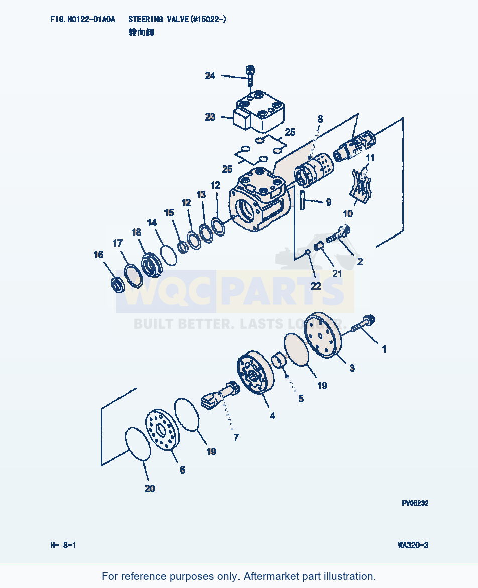 Komatsu WA320-3 Steering Valve(#15022-) (|000145) parts diagram
