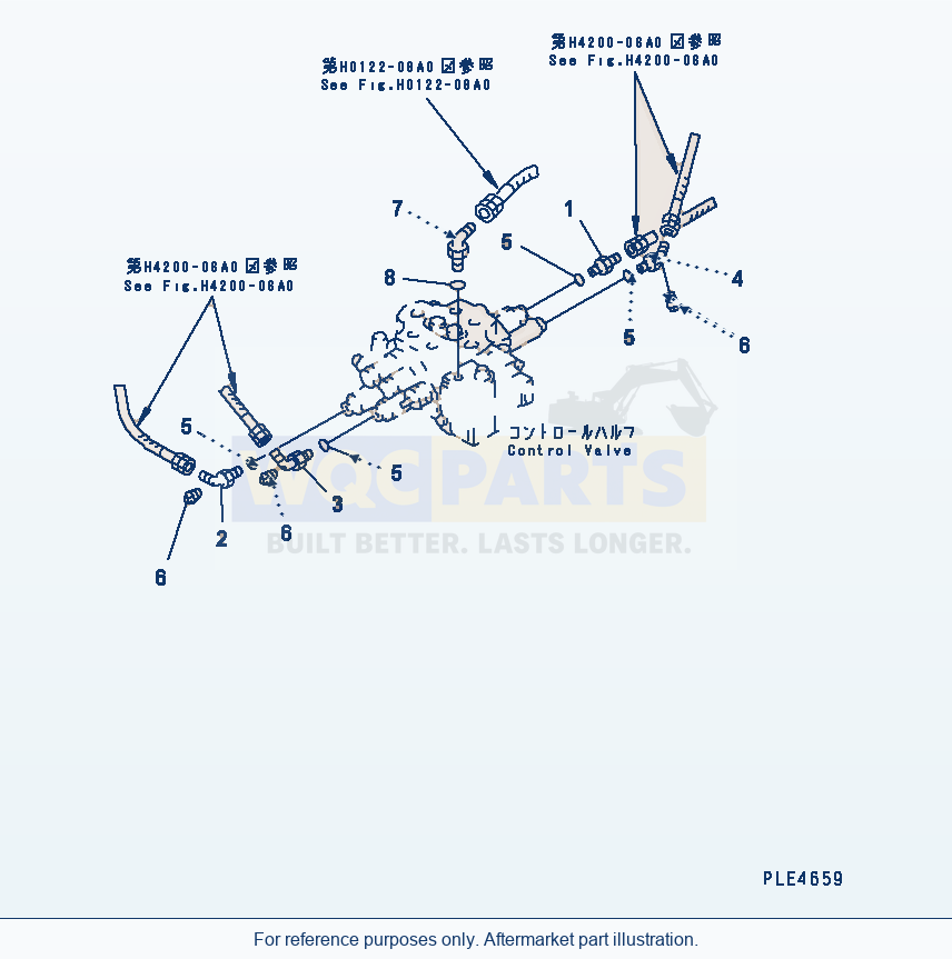 Komatsu WA320-3 Hydraulic Main Valve (Connecting Parts) parts diagram