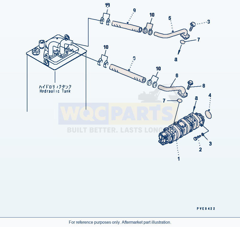 Komatsu WA320-3 Hydraulic Pump (Suction Line) parts diagram
