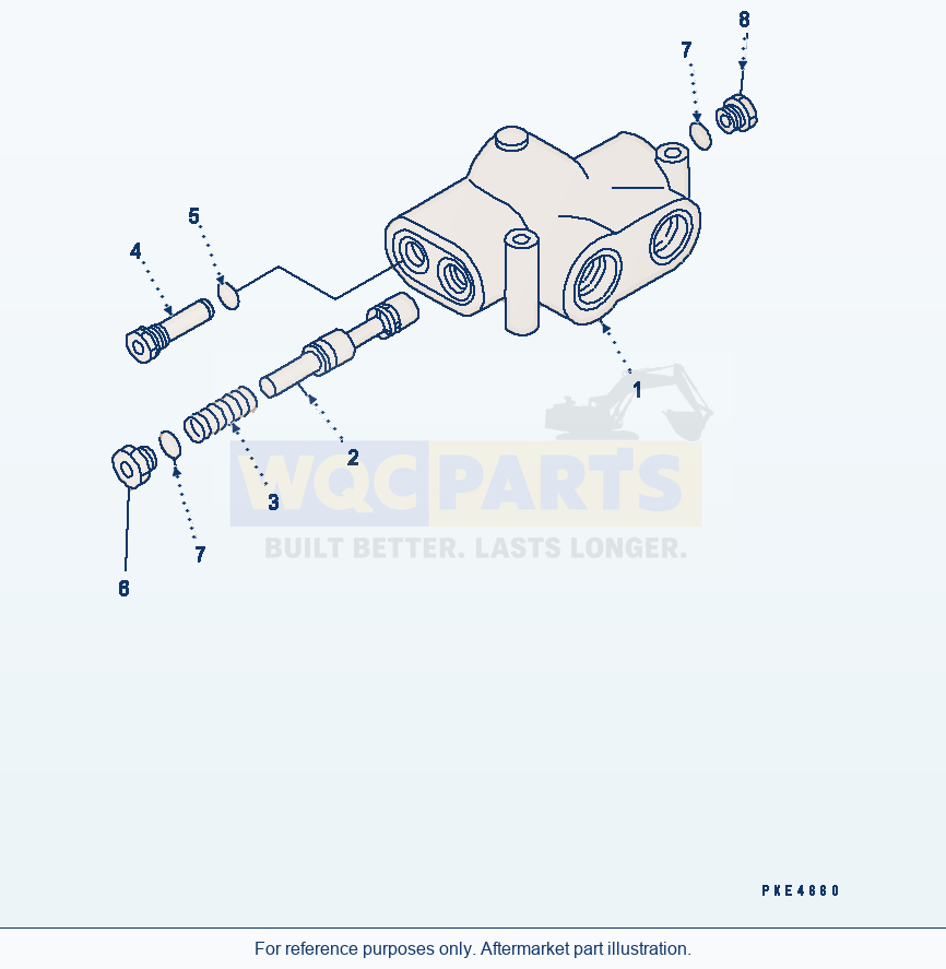 Komatsu WA320-3 Priority Valve (For Steering) (Inner Parts) parts diagram