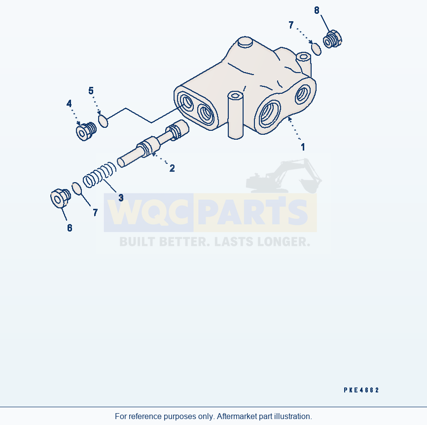 Komatsu WA320-3 Priority Valve (For Switch) (Inner Parts) parts diagram
