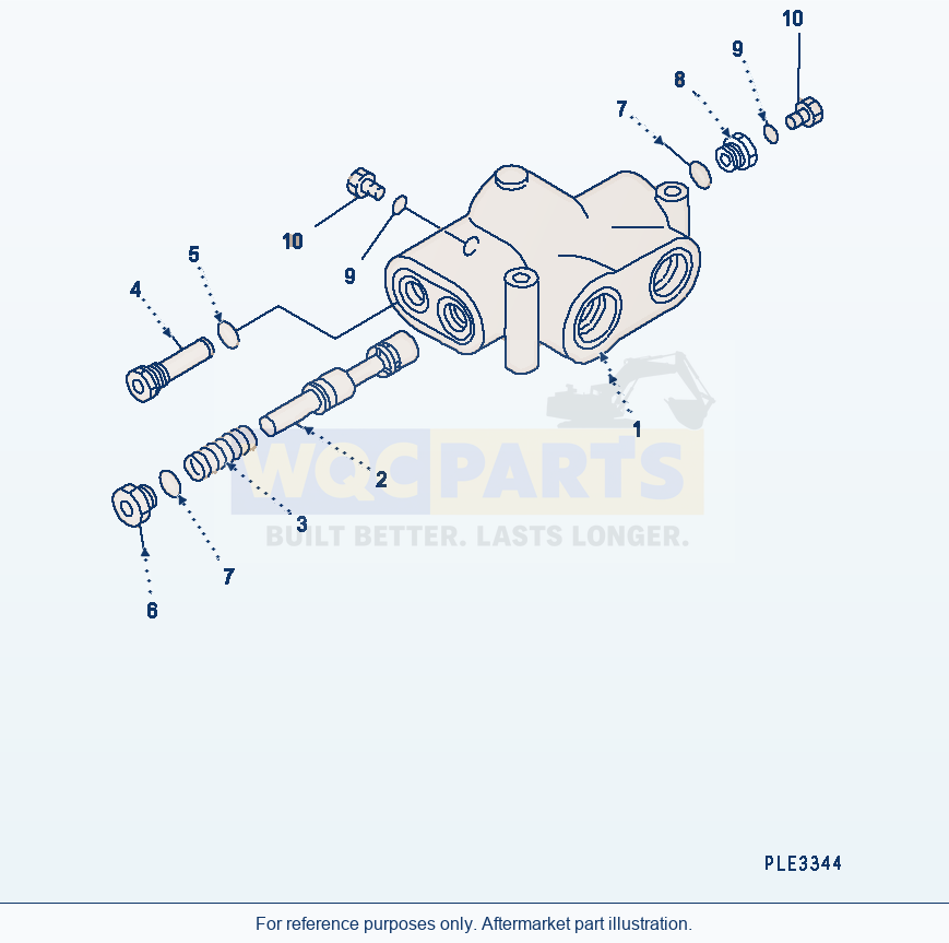 Komatsu WA320-3 Priority Valve Serial 50001-UP (FOR CHINA) parts diagram