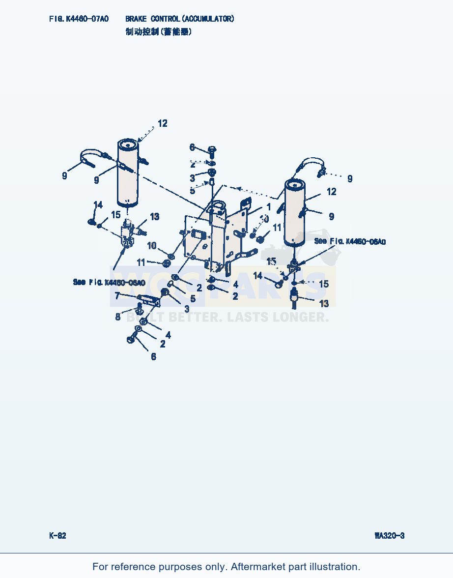 Komatsu WA320-3 Brake Control(Accumulator) (|000221) parts diagram