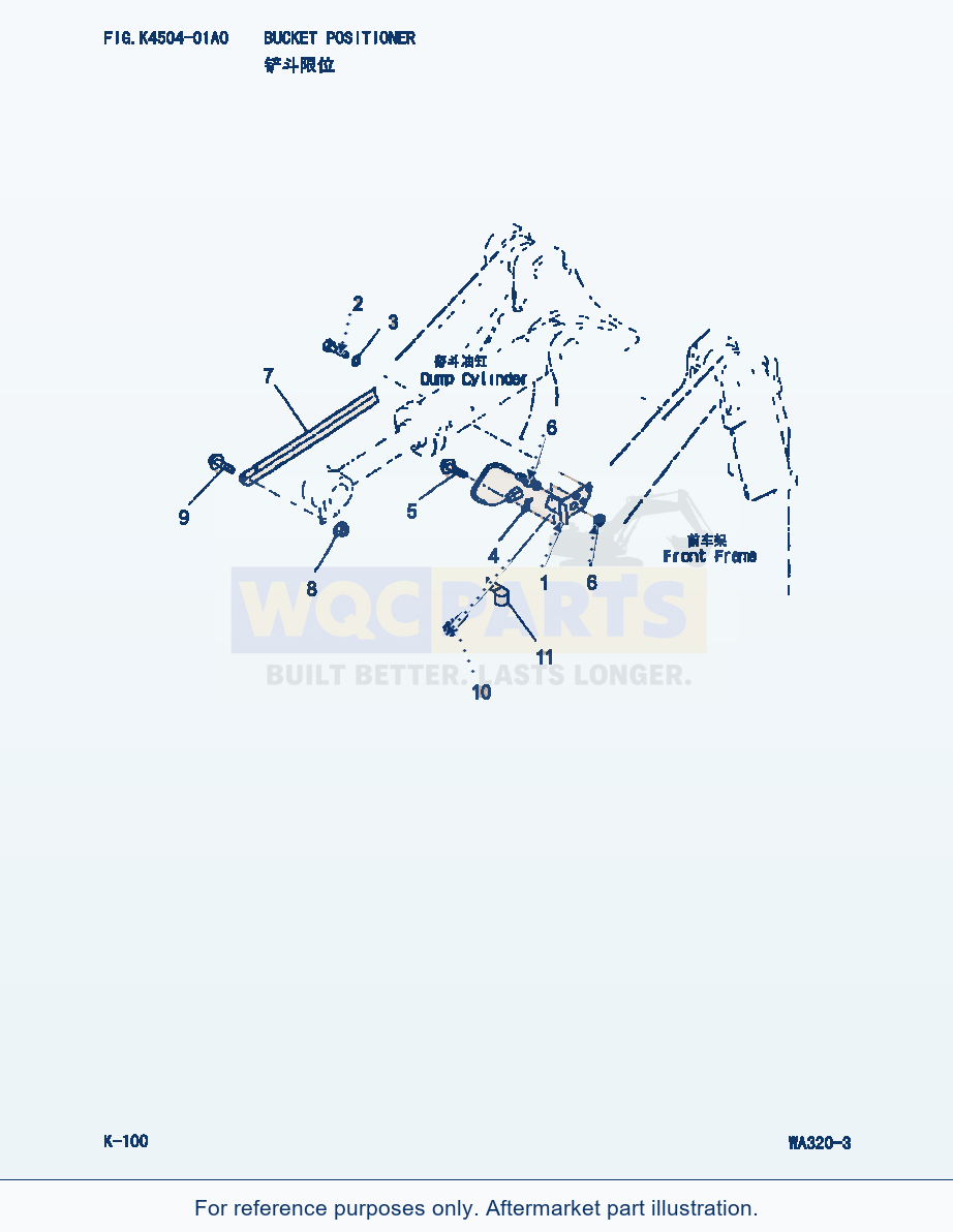 Komatsu WA320-3 Bucket Positioner (|000230) parts diagram