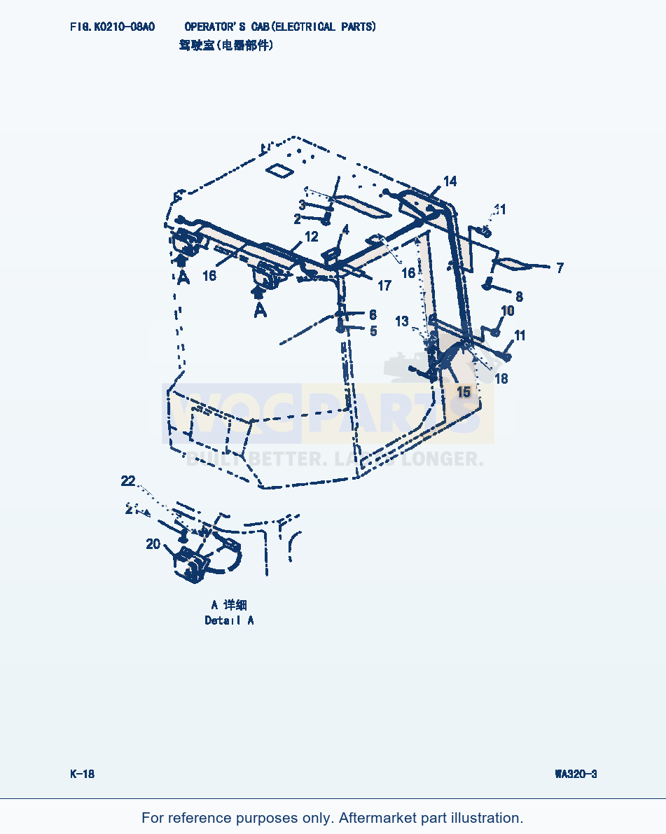 Komatsu WA320-3 Operator'S Cab(Electrical Parts) (|000181) parts diagram