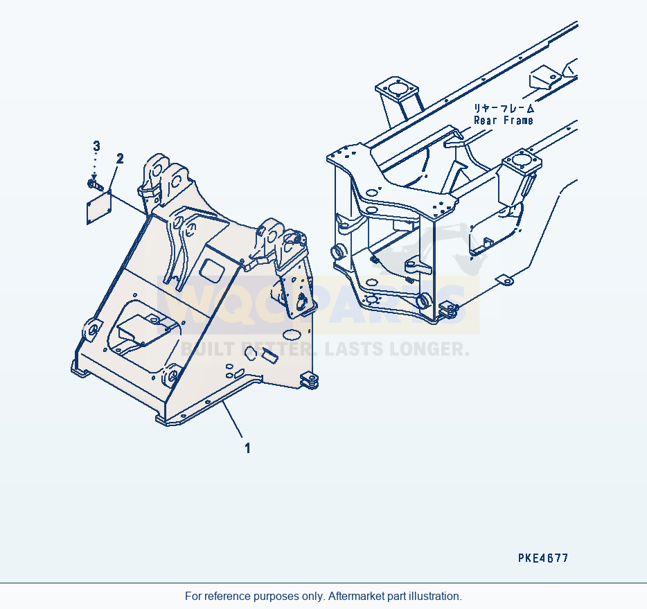 Komatsu WA320-3 Front Frame (With Auto Grease) parts diagram