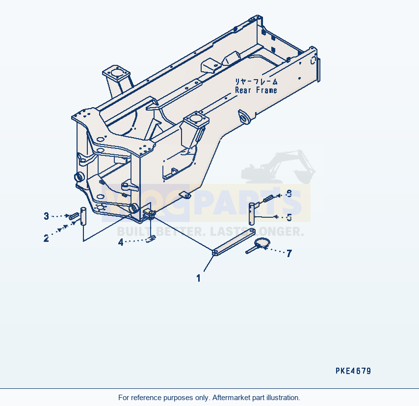Komatsu WA320-3 Lock And Cover (Lock Bar) Serial 53001-UP parts diagram