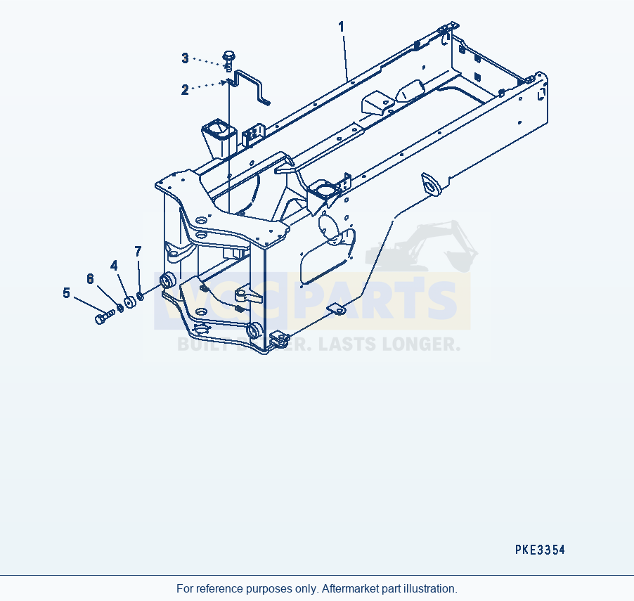 Komatsu WA320-3 Rear Frame Serial 50001-UP (FOR CHINA) parts diagram