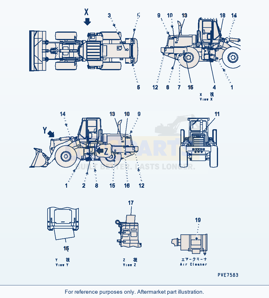 Komatsu WA320-3 Marks And Plates (Chinese) parts diagram