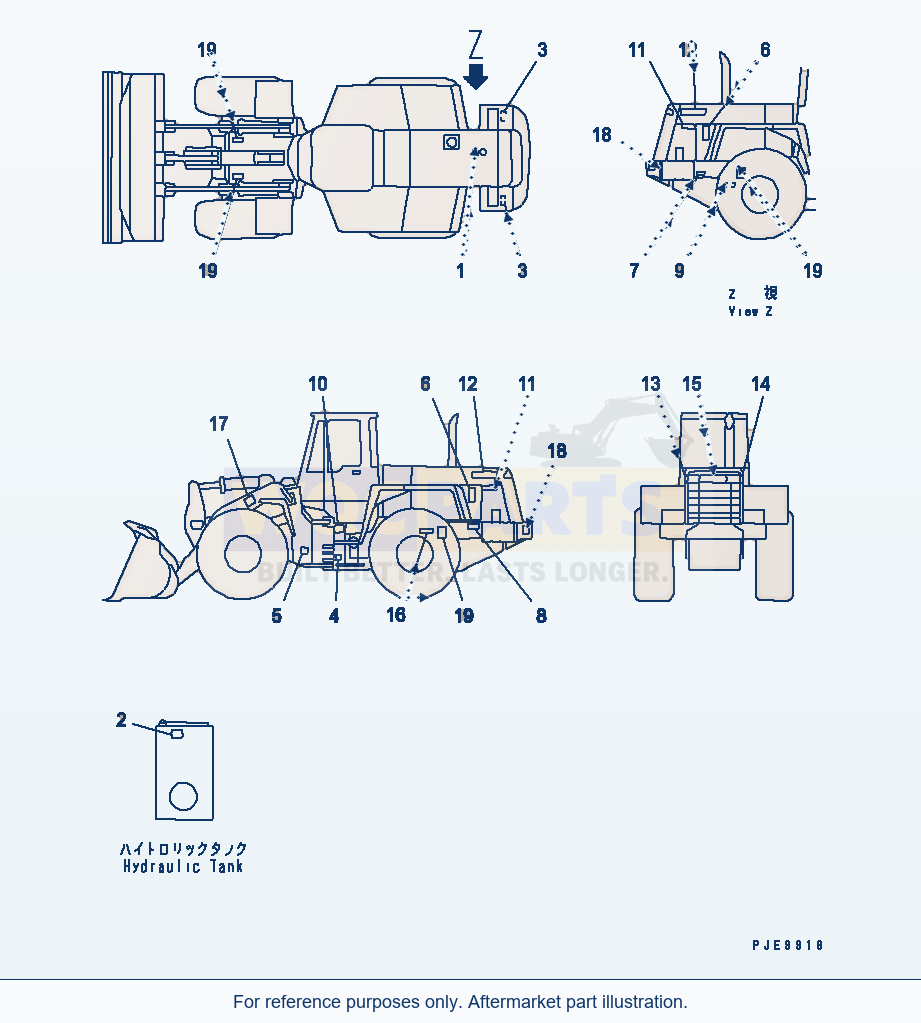 Komatsu WA320-3 Marks And Plates (English)(#54001-) parts diagram
