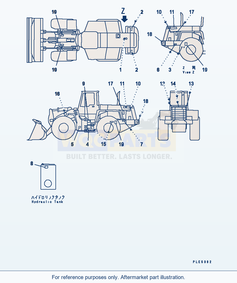 Komatsu WA320-3 Marks And Plates (Russian)(#53001-53999) parts diagram