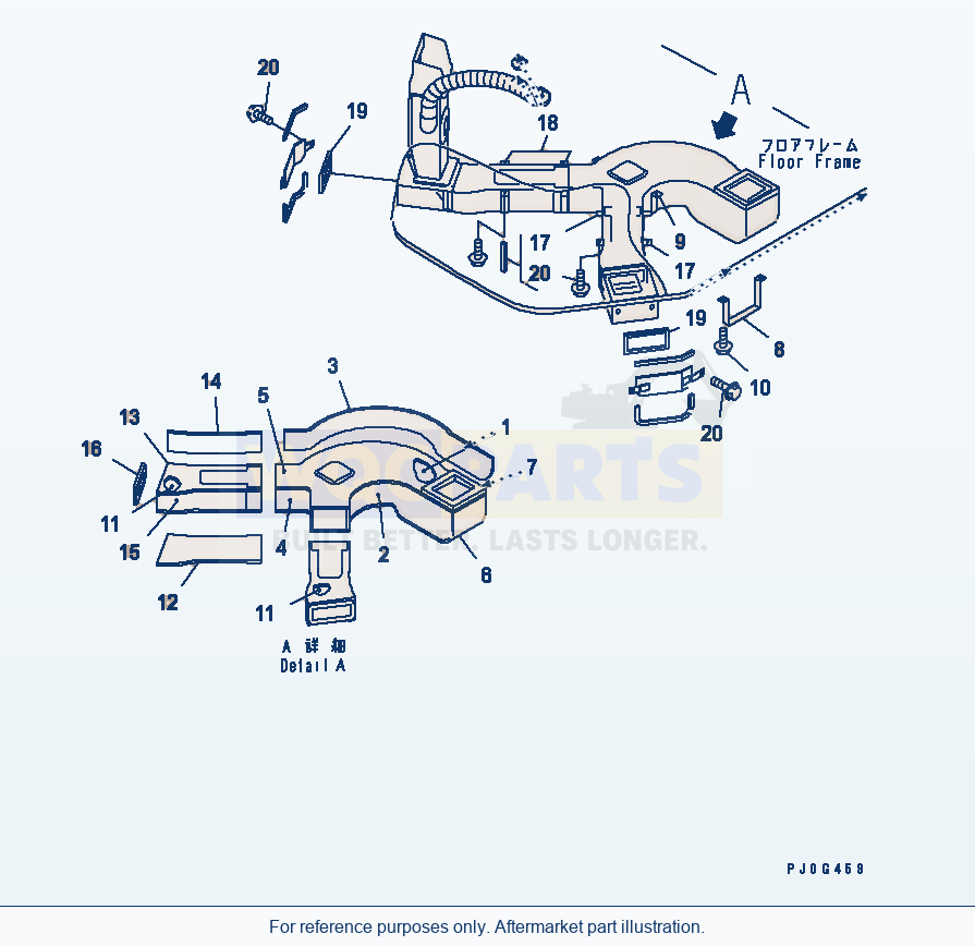 Komatsu WA320-3 Air Conditioner And Duct(#54147-) parts diagram