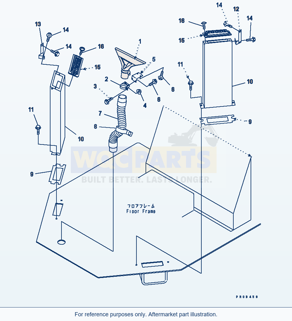 Komatsu WA320-3 Air Conditioner And Duct (Defroster) parts diagram