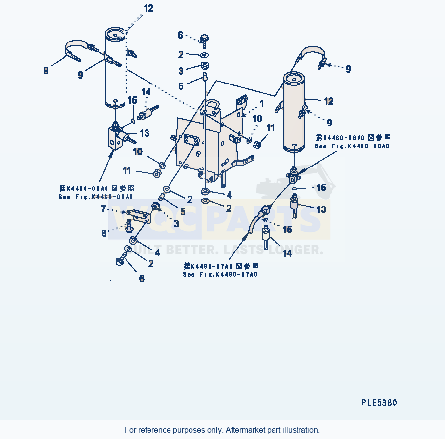 Komatsu WA320-3 Brake Control (Accumulator) Serial 53001-UP parts diagram