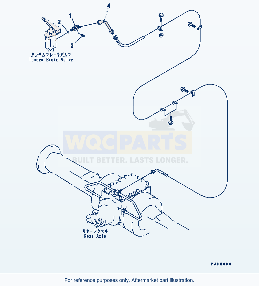 Komatsu WA320-3 Brake Control (Rear Brake Line)(#54147-) parts diagram