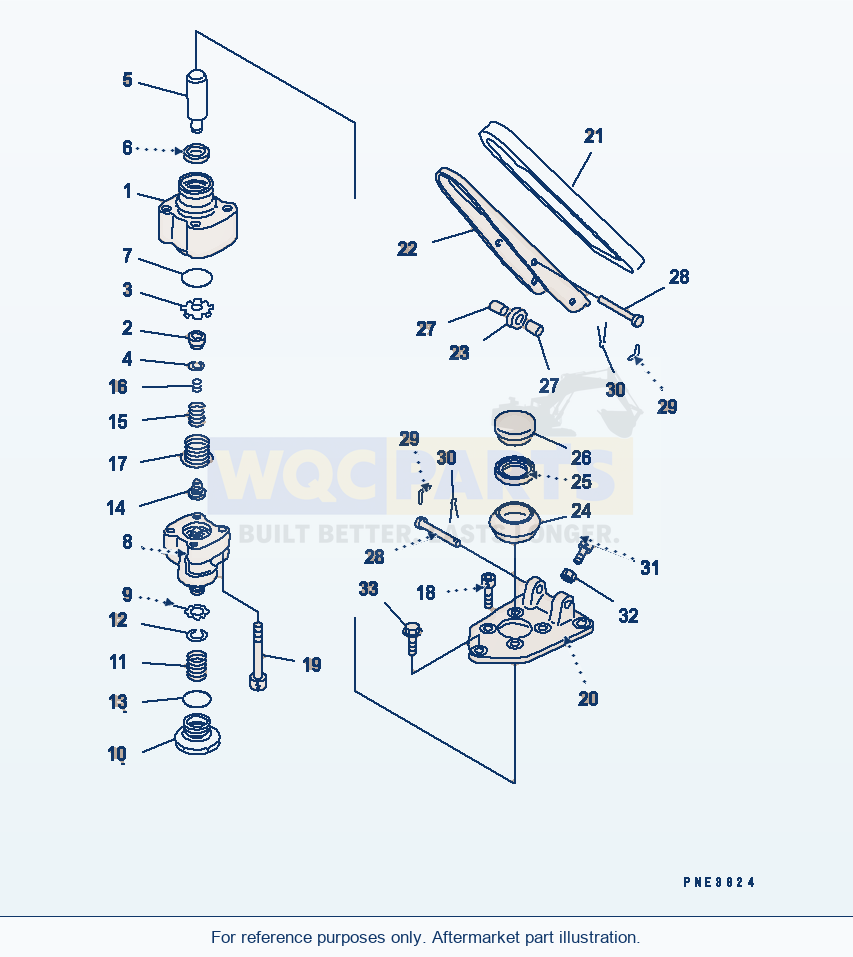 Komatsu WA320-3 Brake Control (Single Brake Valve)(#54147-) parts diagram