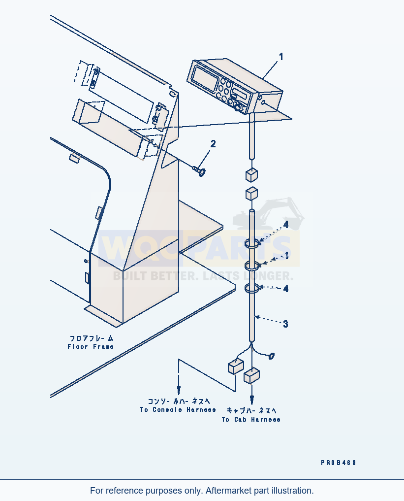 Komatsu WA320-3 Car Radio (With Cab) parts diagram