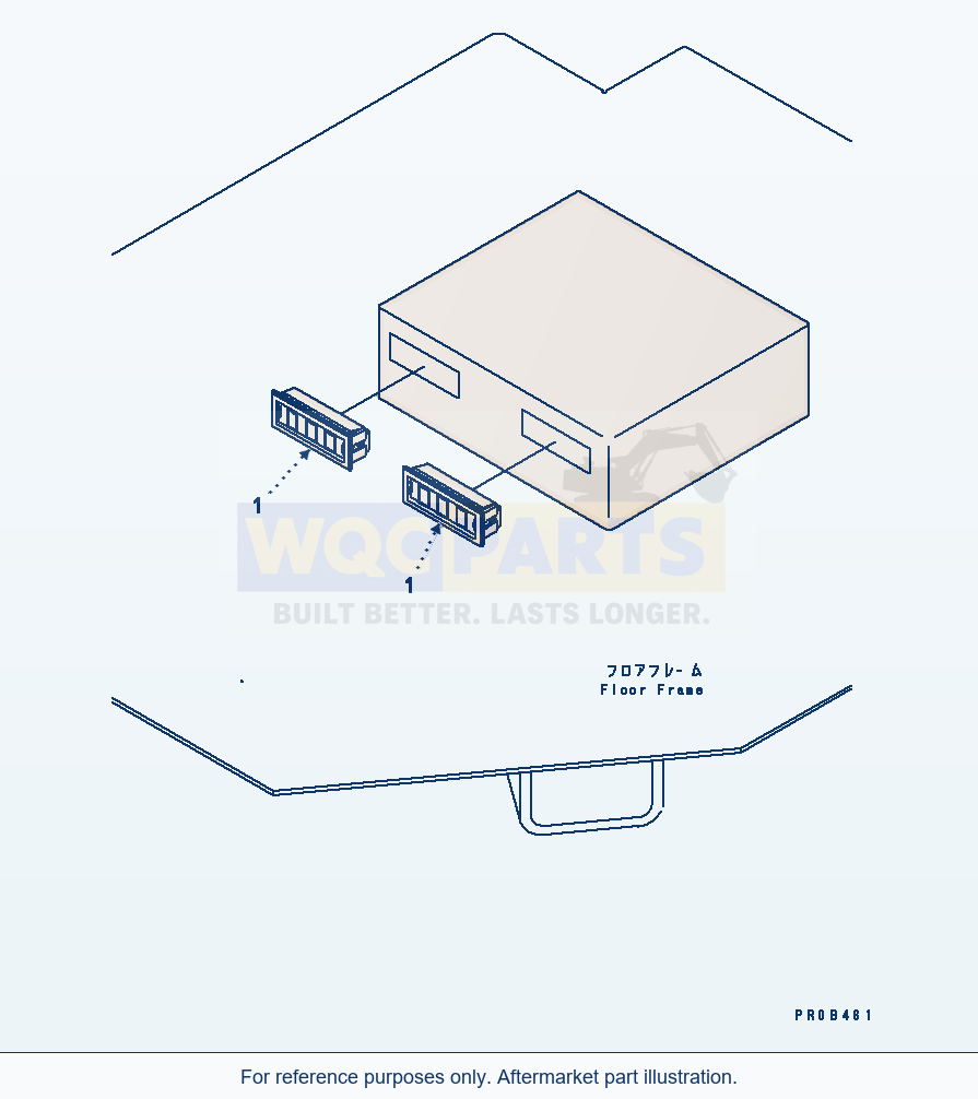 Komatsu WA320-3 Cooler And Heater Box (With Cab) parts diagram