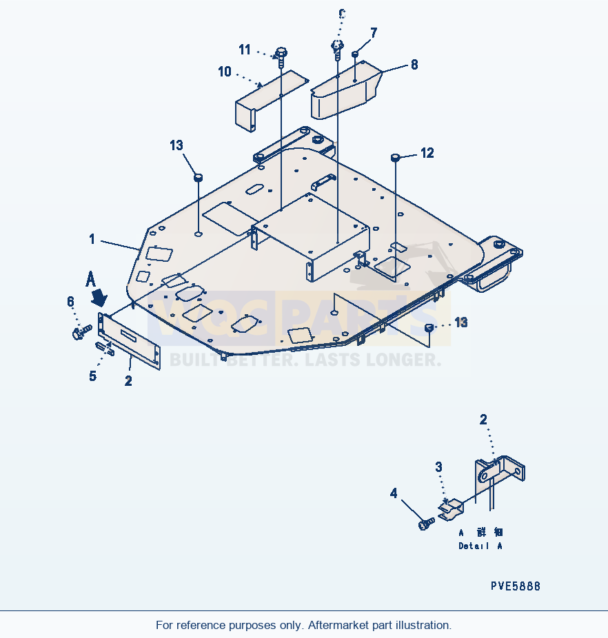 Komatsu WA320-3 Floor (Floor Frame)(#54001-54146) parts diagram