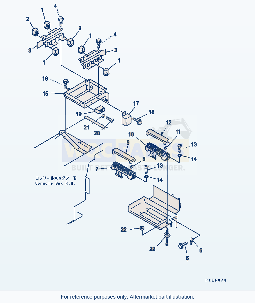 Komatsu WA320-3 Floor Harness (Relay And Fuse)(#53001-54146) parts diagram