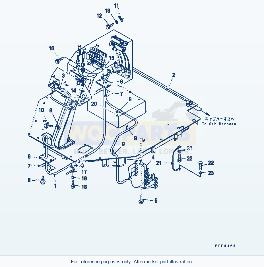 Komatsu WA320-3 Floor Harness parts diagram