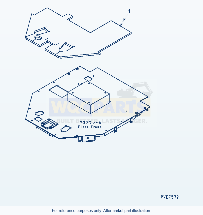 Komatsu WA320-3 Floor Mat Serial 50001-UP (FOR CHINA) parts diagram