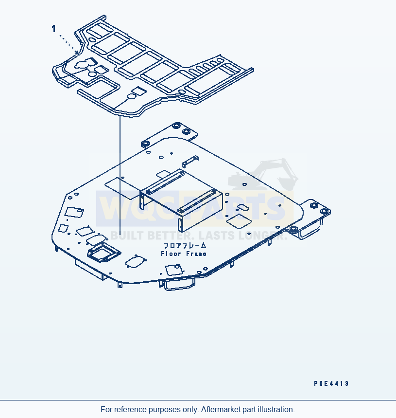 Komatsu WA320-3 Floor Mat (With Air Conditioner) parts diagram