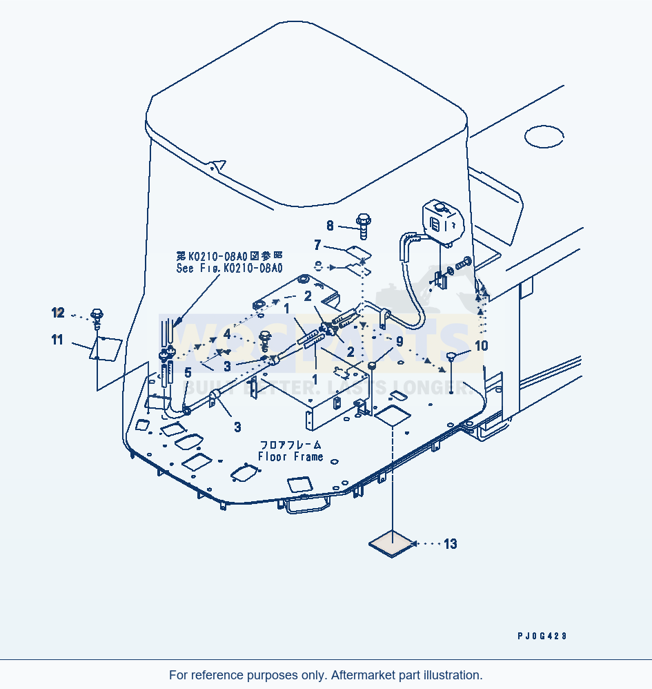 Komatsu WA320-3 Floor Related Parts (With Cab)(#54147-) parts diagram